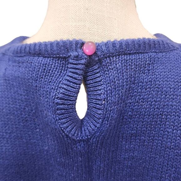 Segue Women's Blue Embroidered Flower Short Sleeve Top Medium (10-12) NWT - Picture 6 of 11